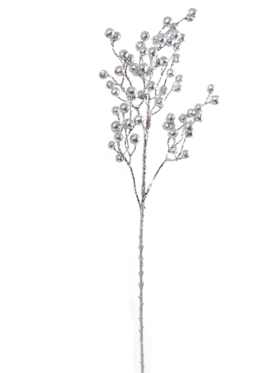 26" Silver Glitter Ball Spray - Set of 20, Sparkling Holiday Accents, Ideal for Christmas Decor & Floral Arrangements - Perfect for Home, Office - 2024 Christmas Collection, Floral Home by Artificial Flowers